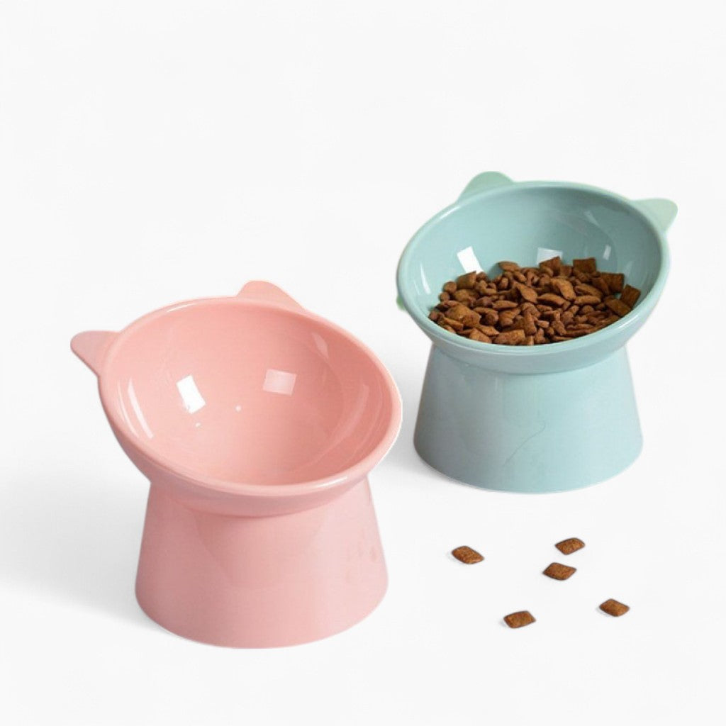 french bulldog elevated food bowl