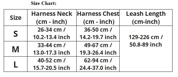 french bulldog puppy harness​ ize chart