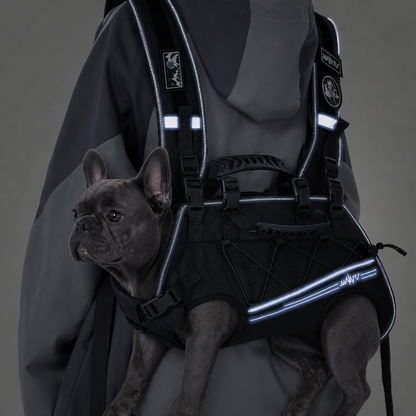 PawLift Frenchie Ergonomic Carrier Backpack – Hands-Free Front & Back Dog Carry Vest with Lumbar Support