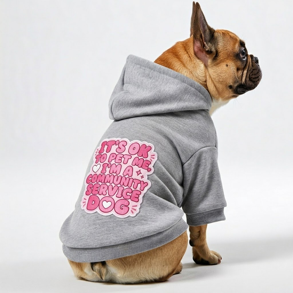 It's Ok to Pet Me- Personalized French Bulldog Hoodies with Funny Quotes – Stylish, Cozy, and Premium 100% Cotton