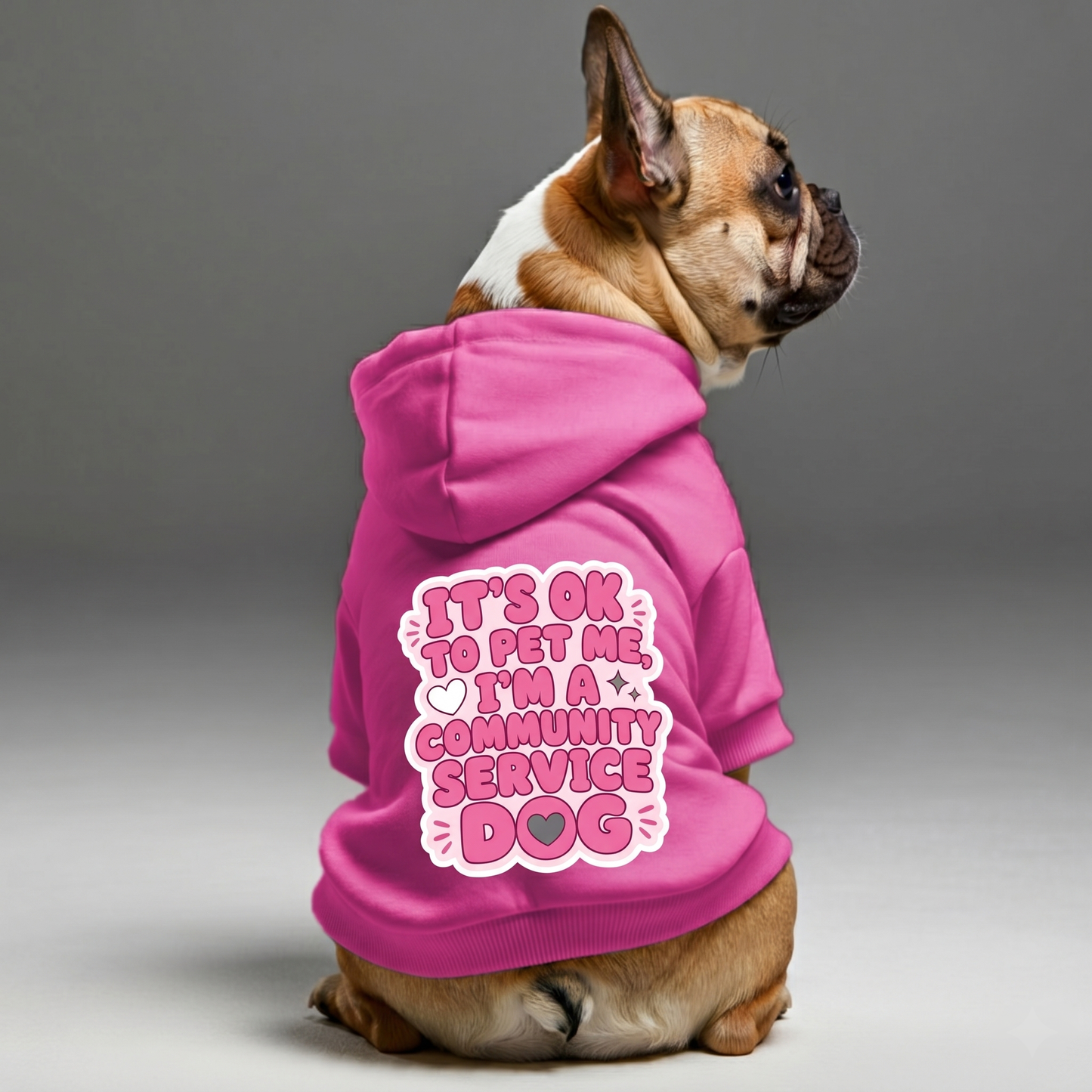 It's Ok to Pet Me- Personalized French Bulldog Hoodies with Funny Quotes – Stylish, Cozy, and Premium 100% Cotton