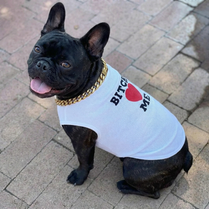 Bitches Love me T-shirts d'été pour bouledogue français (WS79)