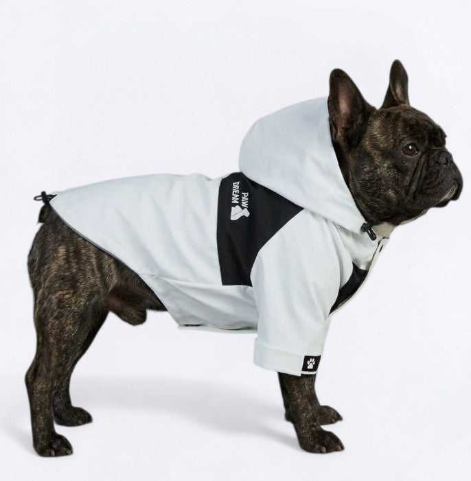 FrostPaw Frenchie Waterproof Raincoat – Windproof Hooded Dog Jacket