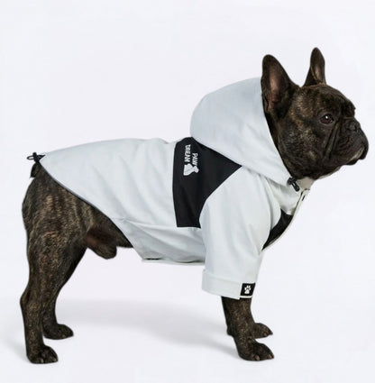 FrostPaw Frenchie Waterproof Raincoat – Windproof Hooded Dog Jacket
