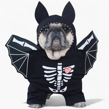 frenchie skeleton Bat halloween Costume