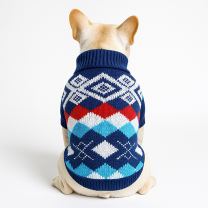 Knitted Winter Sweater for French Bulldog