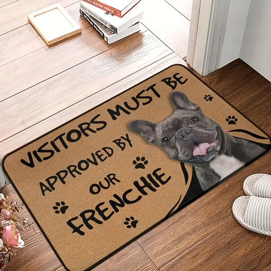 Personalized Doormat with Frenchie Picture  - Doormat