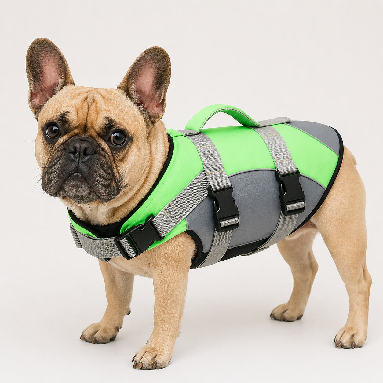 Chaqueta de baño Frenchie: chaleco de baño de verano reflectante y ajustable