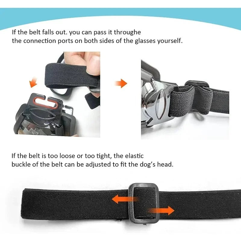 PawVue French Bulldog Goggles – Windproof UV Protection Dog Sunglasses