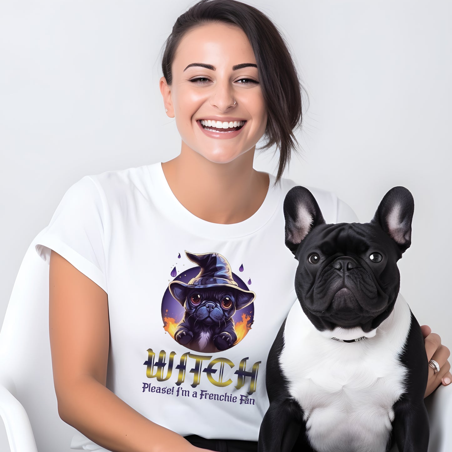 French Bulldog Witch - Unisex T-Shirt