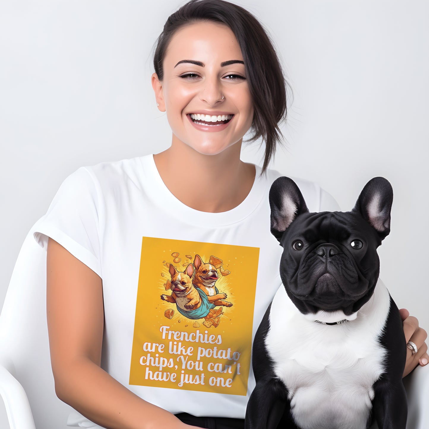 French Bulldog Chip Style - Unisex T-Shirt