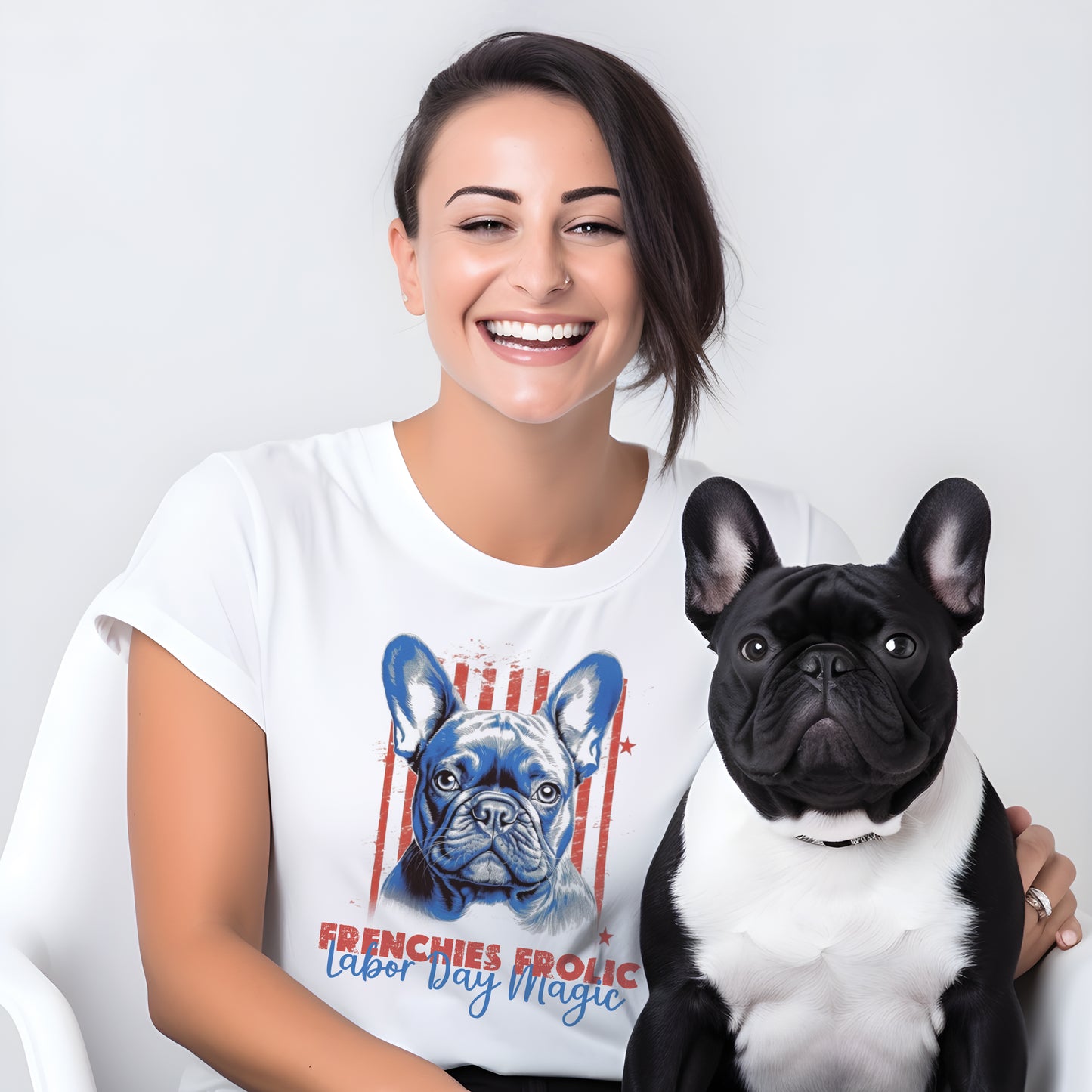 Radiant French Bulldog Labor Day Tee - Unisex T-Shirt