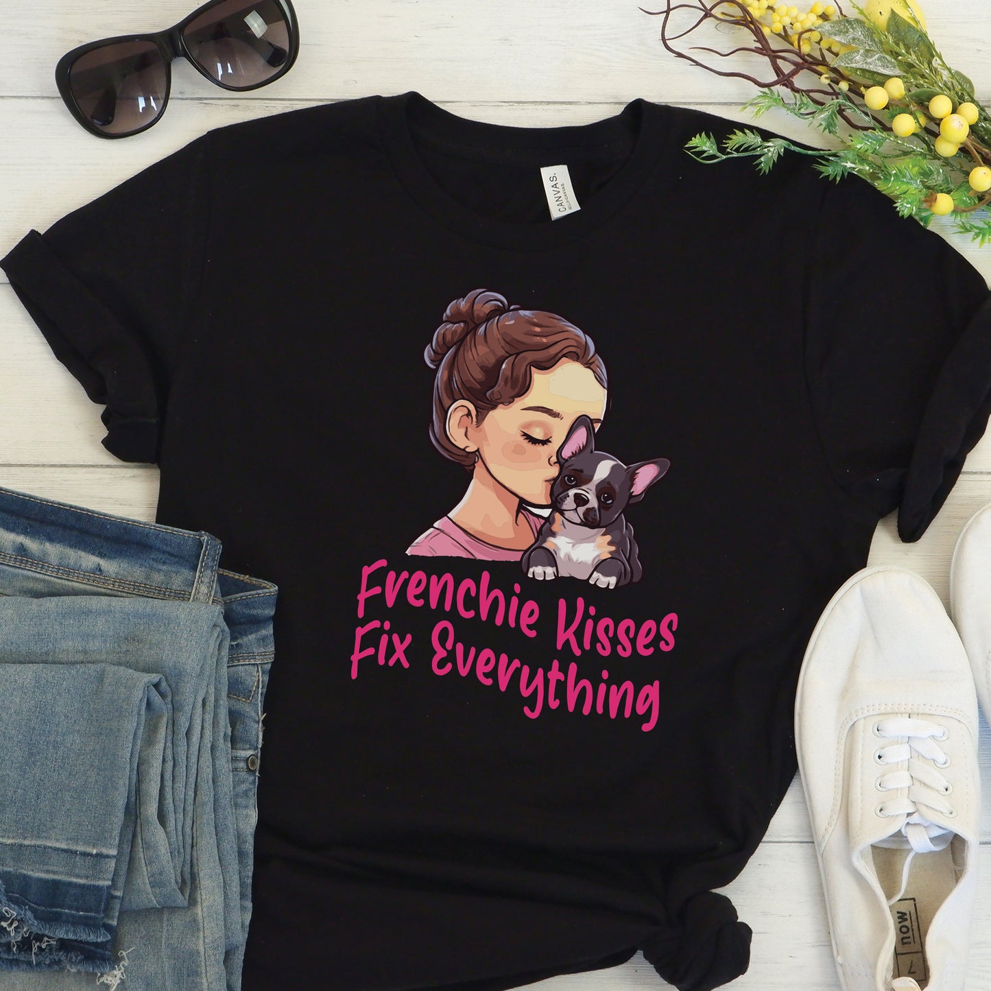 Frenchie Kisses - Unisex T-Shirt
