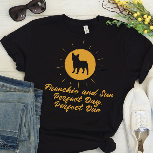 Frenchie and the sun - Unisex T-Shirt