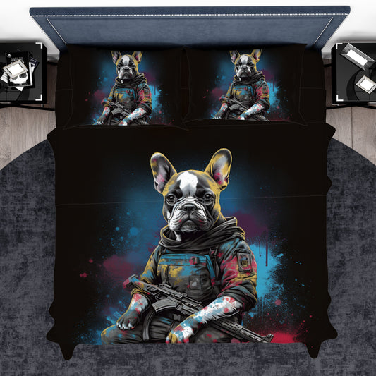 Powerful Frenchie Duvet Cover Set - Sleep with Strength