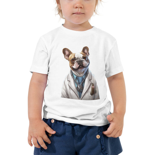 Doctor Frenchie Toddler Staple Tee - Inspiring and Comfortable Choice for Little Future Health Friend