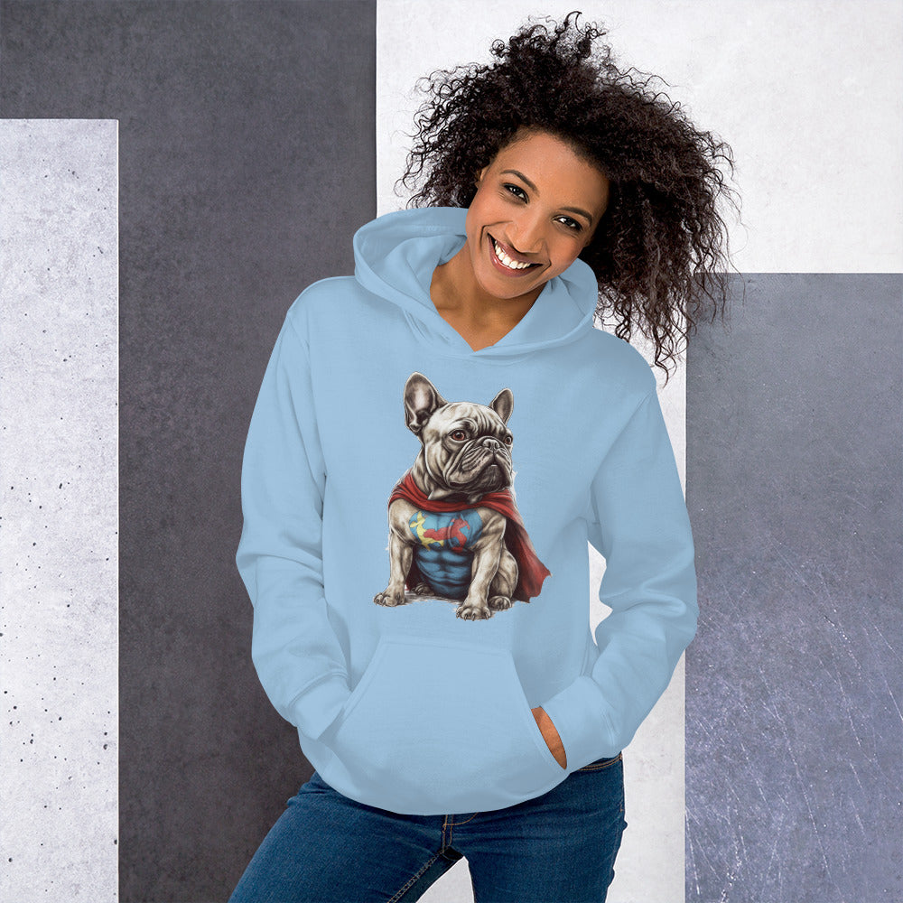 Frenchie Love Unisex Hoodie - Comfortable Chic Attire for Dog Enthusiasts