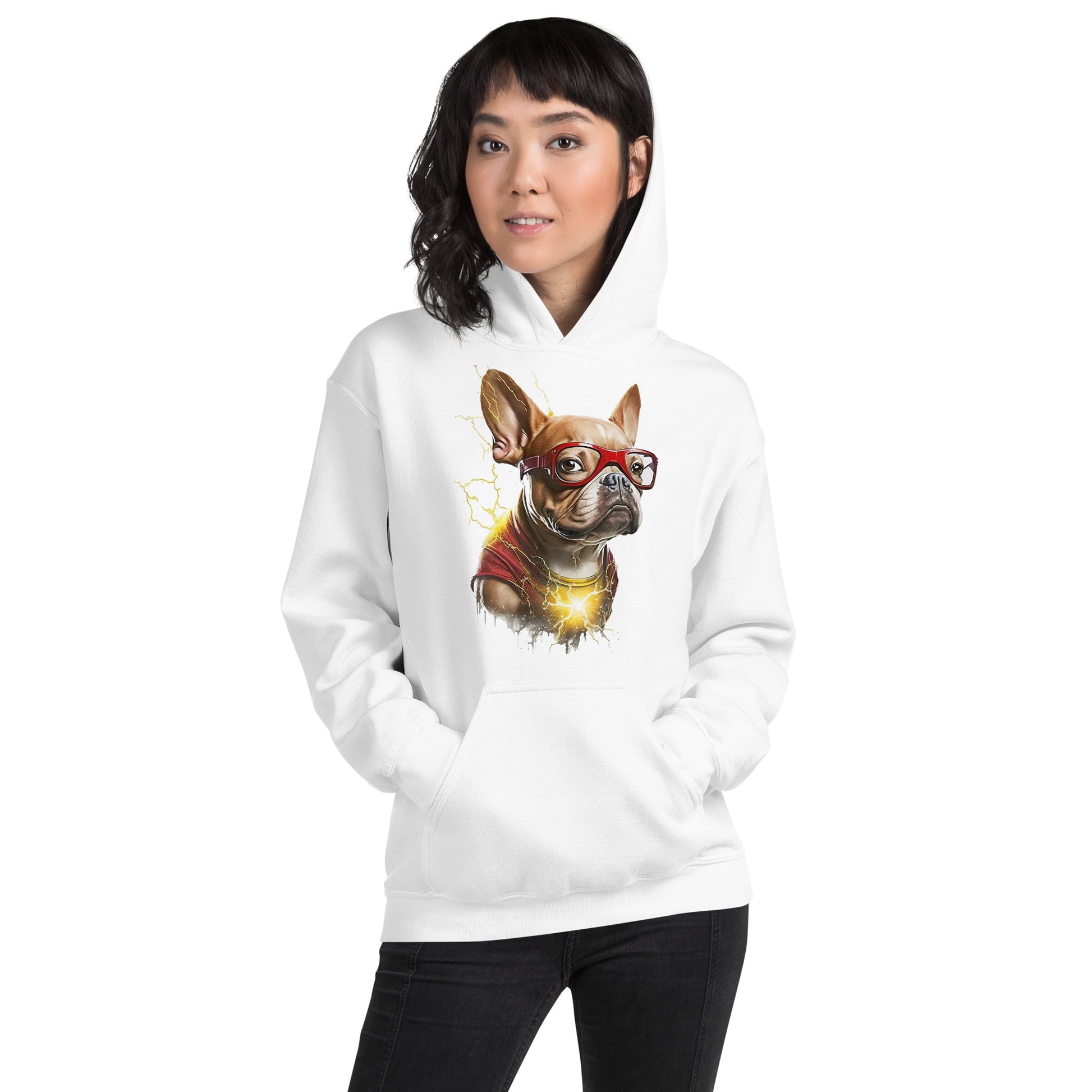Frenchie Love: Comfy Unisex Hoodie for Dog Lovers