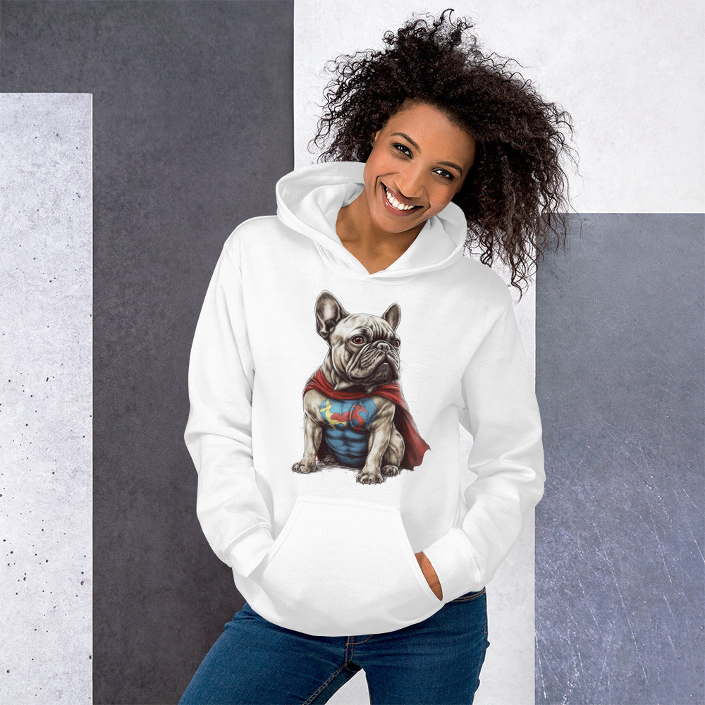 Frenchie Love Unisex Hoodie - Comfortable Chic Attire for Dog Enthusiasts