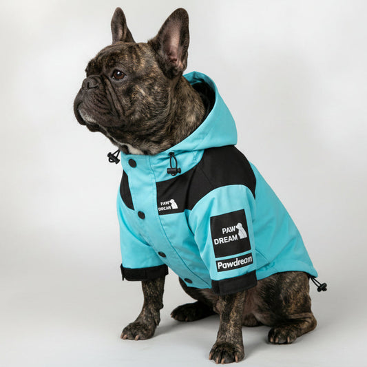 AquaPaw French Bulldog Raincoat – Windproof Hooded Dog Jacket