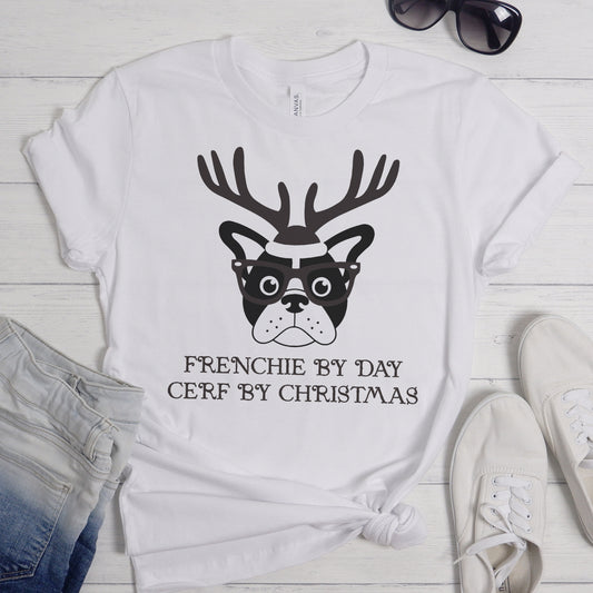 Frenchie Reindeer -  Unisex T-Shirt