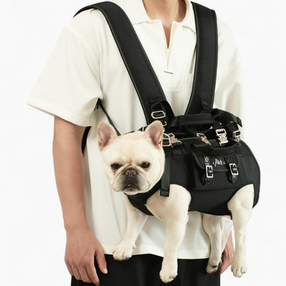 CarryPaw Frenchie Side Carry Backpack – Portable Lightweight and Secure Pet Carrier Bag