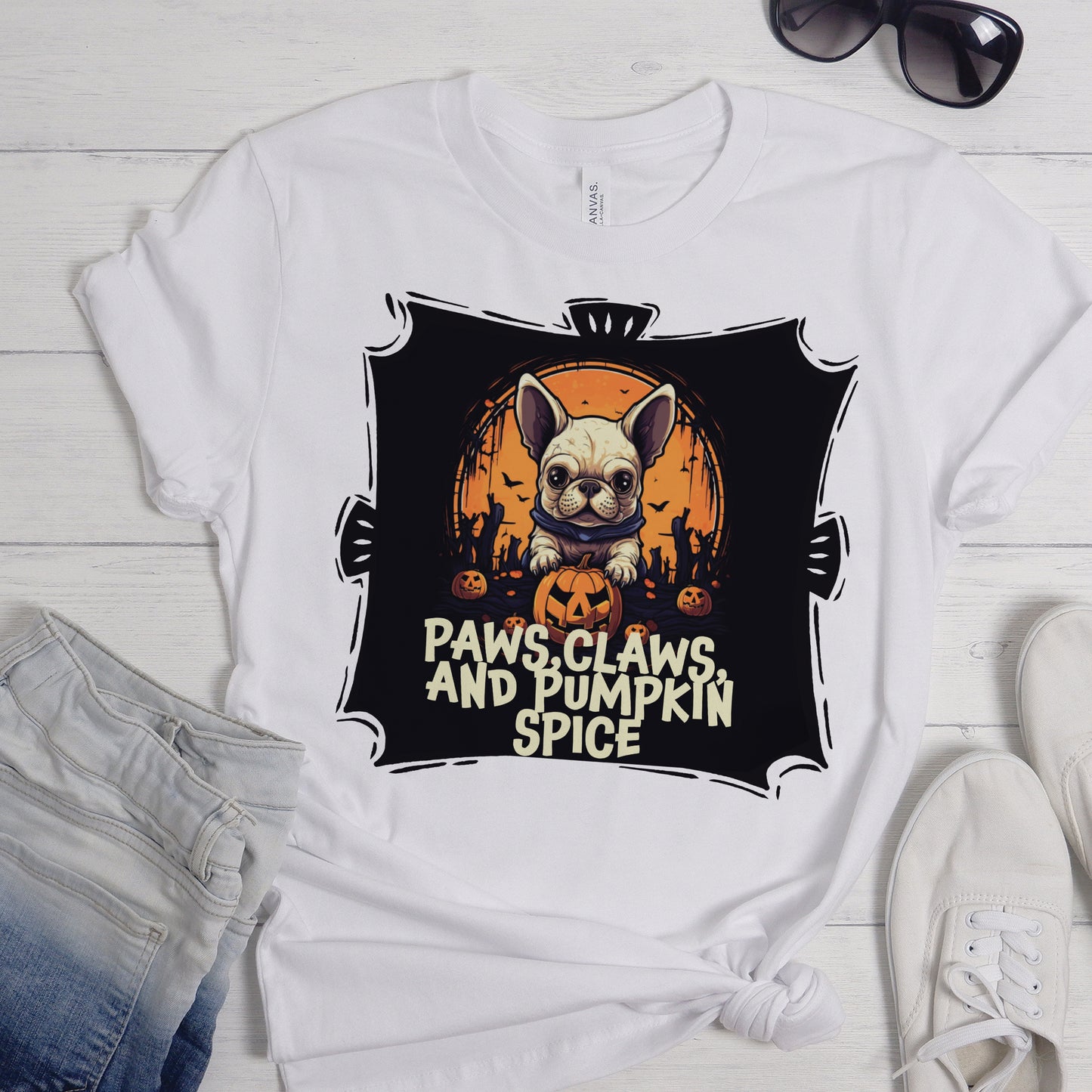 Frenchie Pumpkin Duo - Unisex T-Shirt
