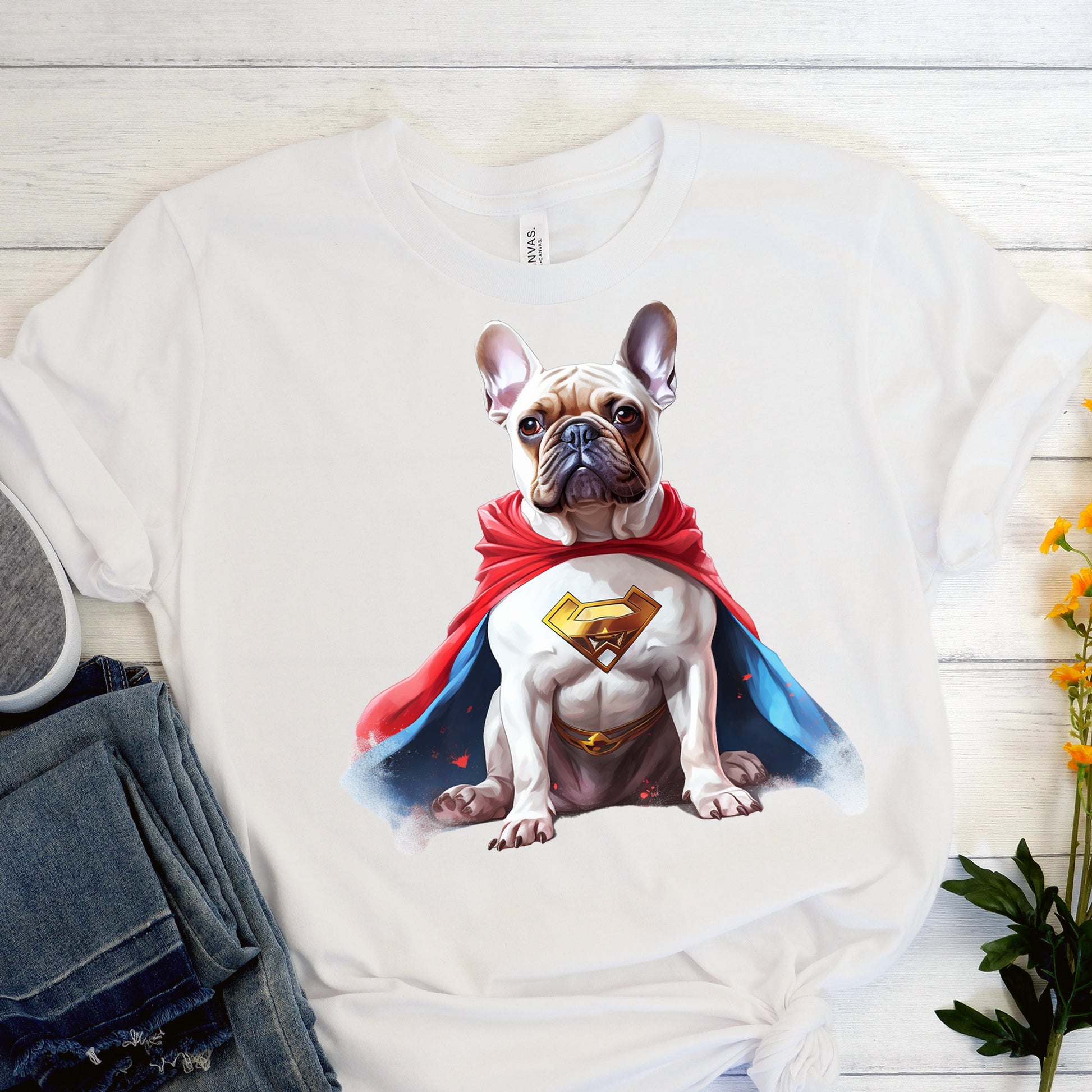 French Bulldog Love Unisex T-Shirt - Trendy Apparel for Canine Enthusiasts