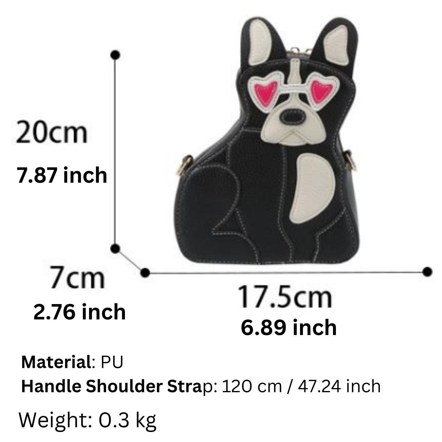 www.frenchie.shop-French-Bulldog-shaped-Crossbody-Bag-for-Women-size