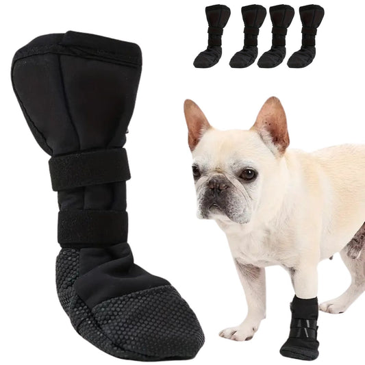 www.frenchie.shop-Frenchie-Paw-Protection-Booties-Pack-of-Four-Adjustable-Waterproof-Dog-Shoes