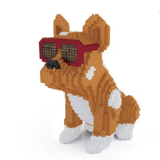 BrickLens Eyeglasses Frenchie Style Mini Diamond Blocks Building Set