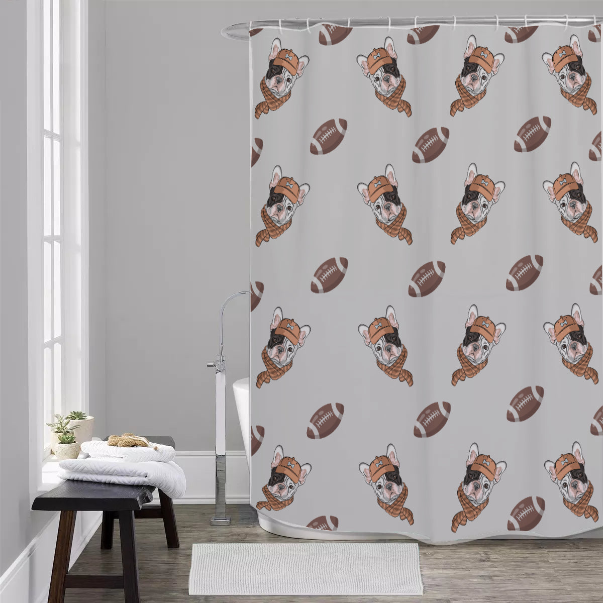 WALTER - Shower Curtains - Frenchie Bulldog Shop