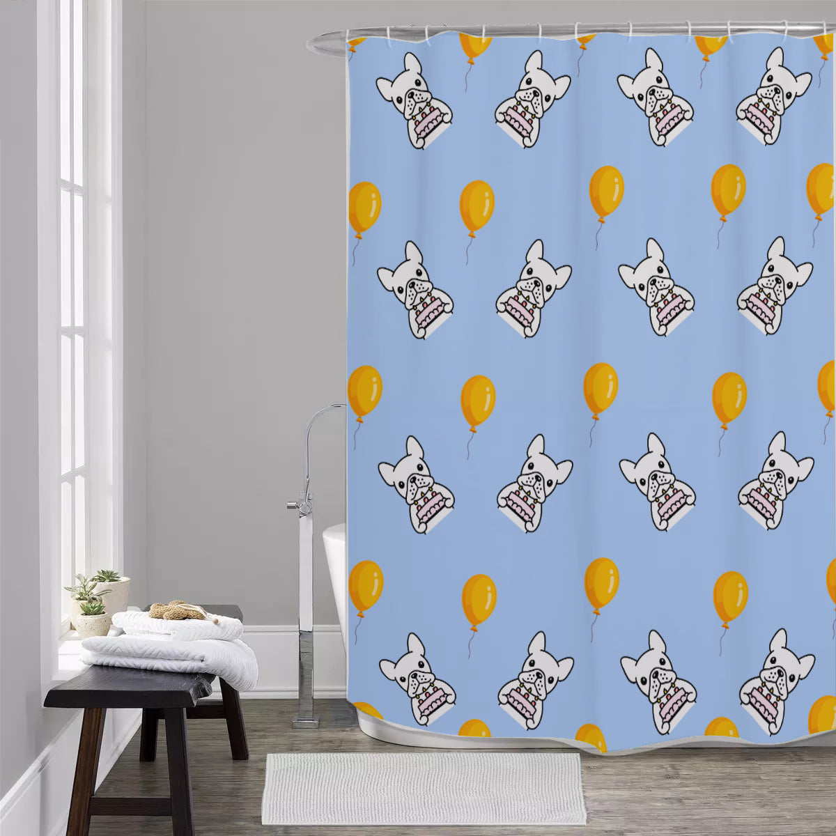 OZZY - Shower Curtains - Frenchie Bulldog Shop