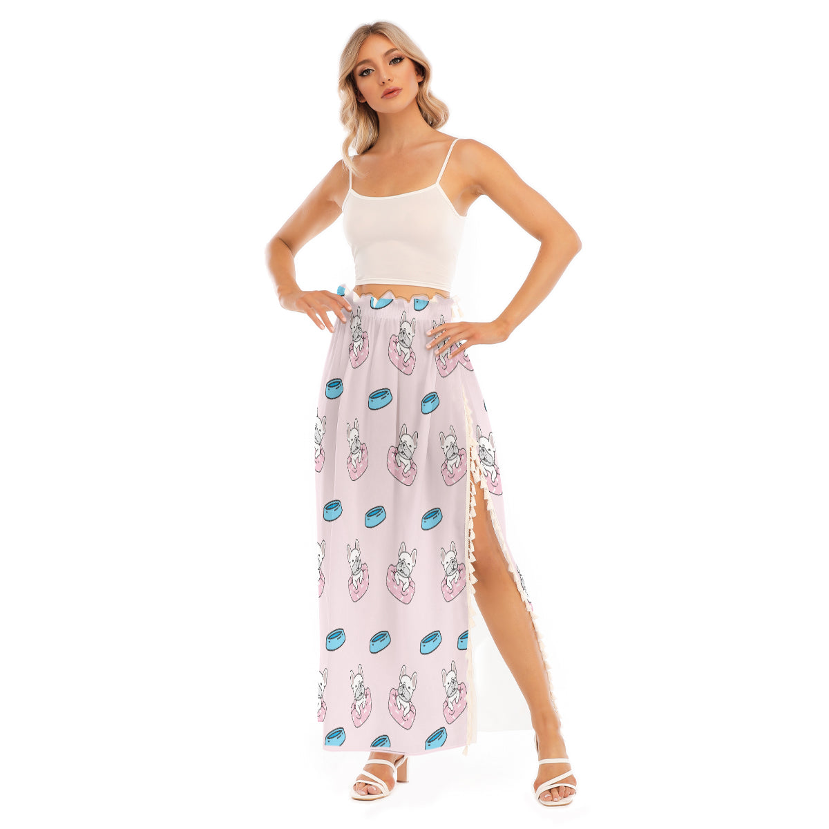 LOLA - Women's Side Split Skirt - Frenchie Bulldog Shop