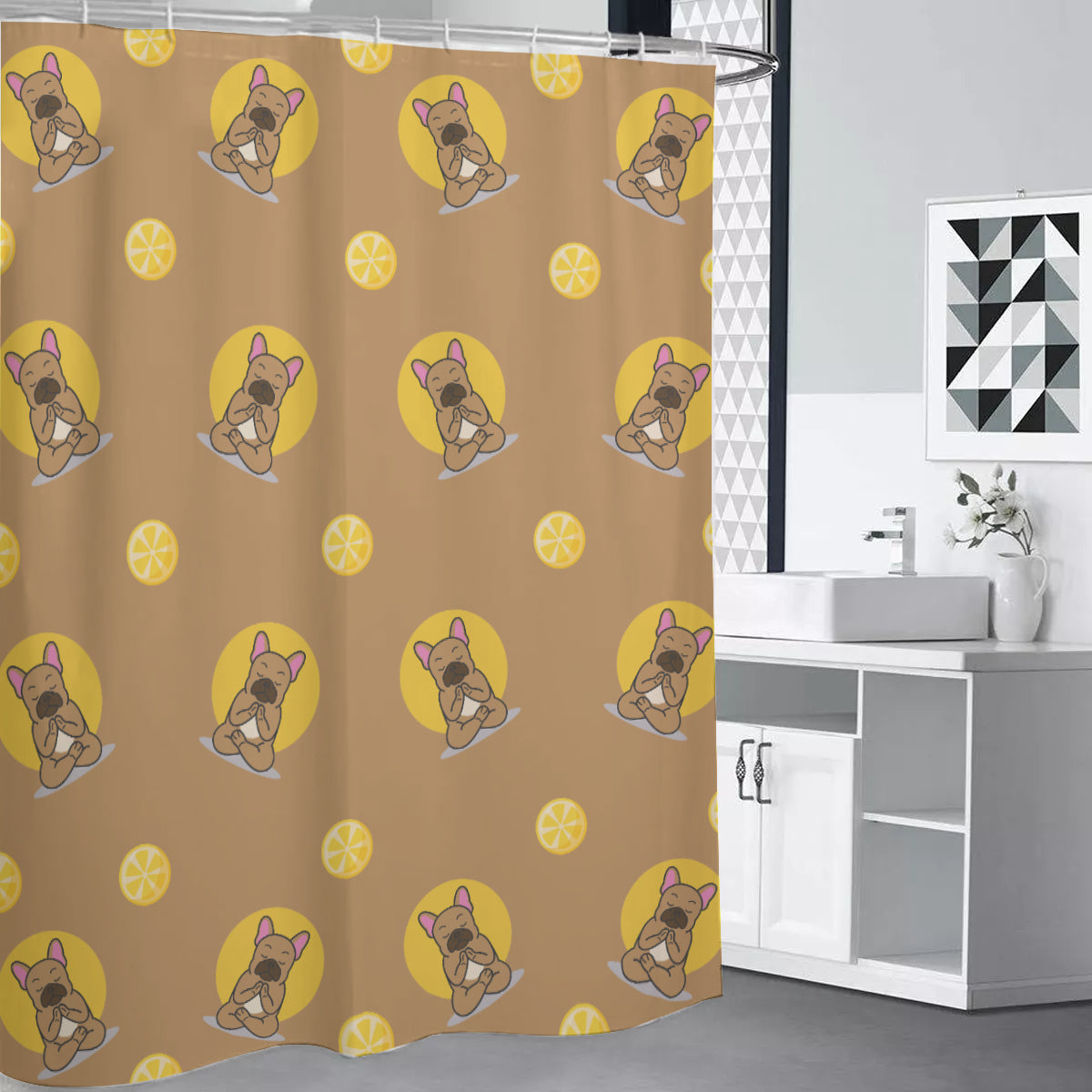 LEO - Shower Curtains - Frenchie Bulldog Shop