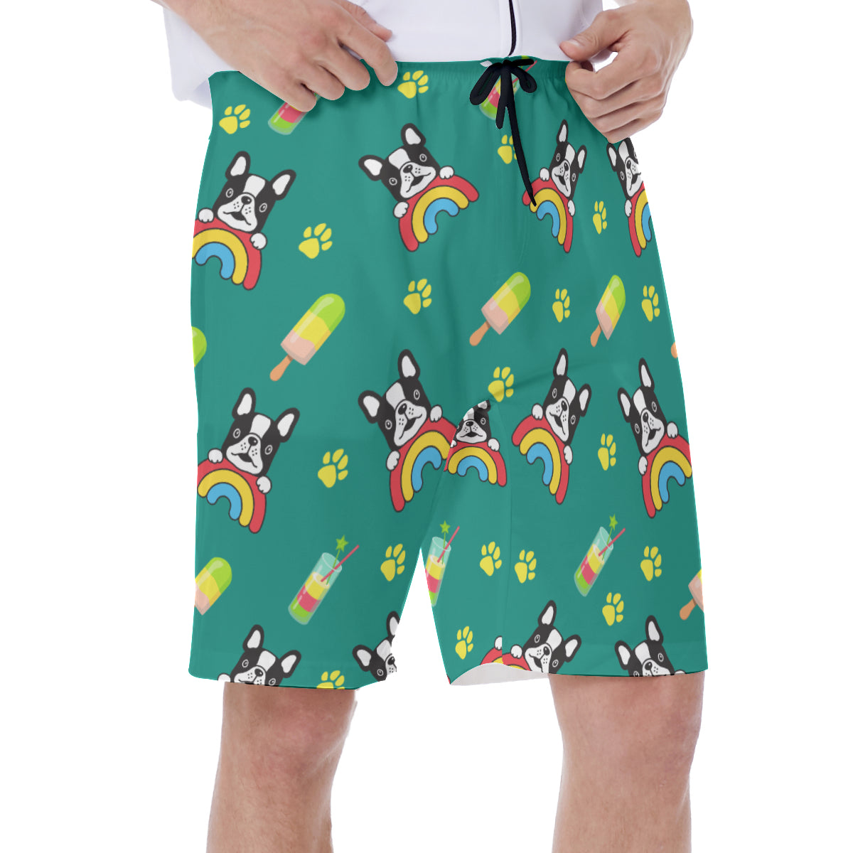 OSCAR - Men's Beach Shorts - Frenchie Bulldog Shop