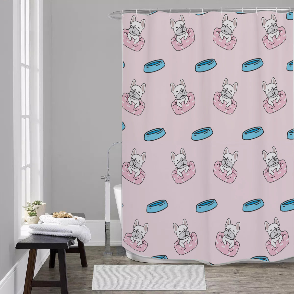 KOBE - Shower Curtains - Frenchie Bulldog Shop
