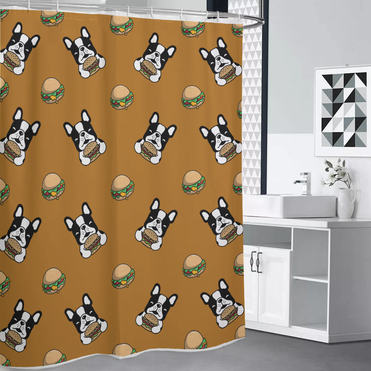 PORTER - Shower Curtains - Frenchie Bulldog Shop