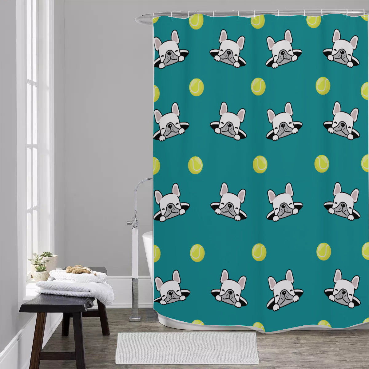 CHARLIE - Shower Curtains - Frenchie Bulldog Shop