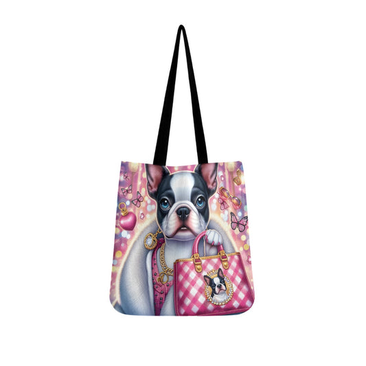 Bruno - Cloth Tote Bags for Boston Terrier lovers