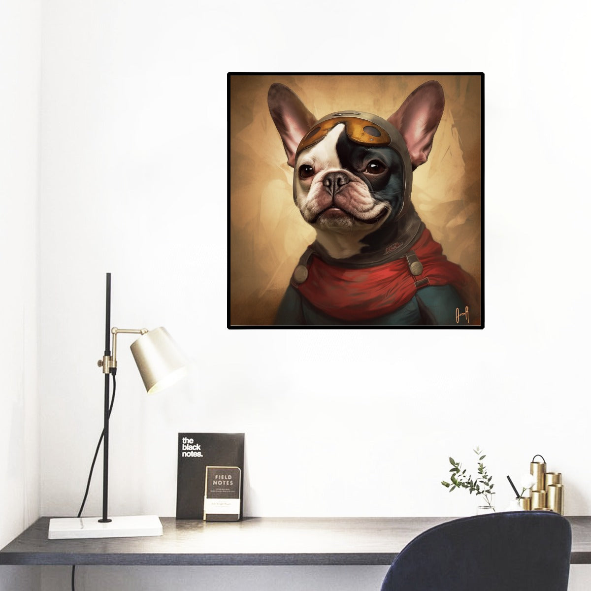 Enchanting Frenchie-Themed Wall Mural