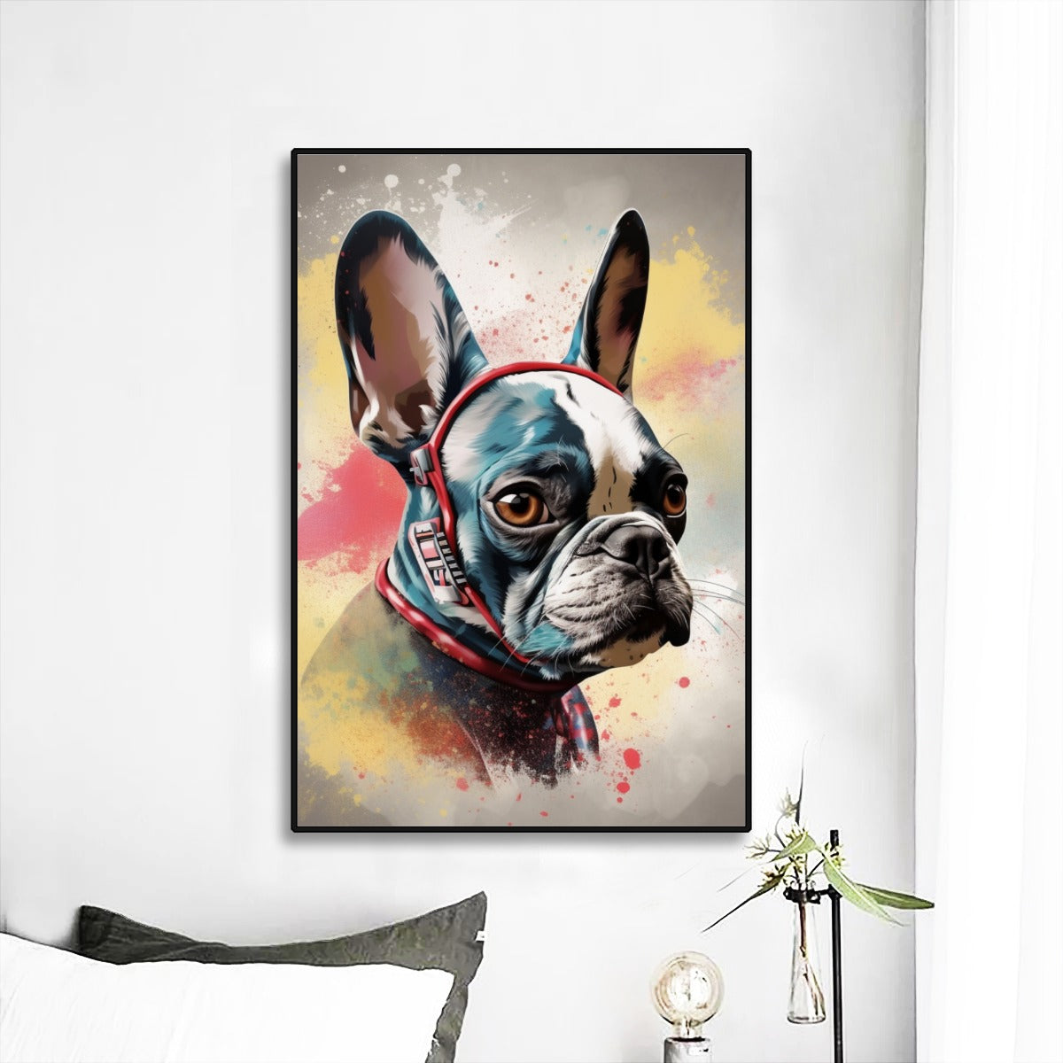 Mesmerizing Frenchie-Inspired Wall Mural
