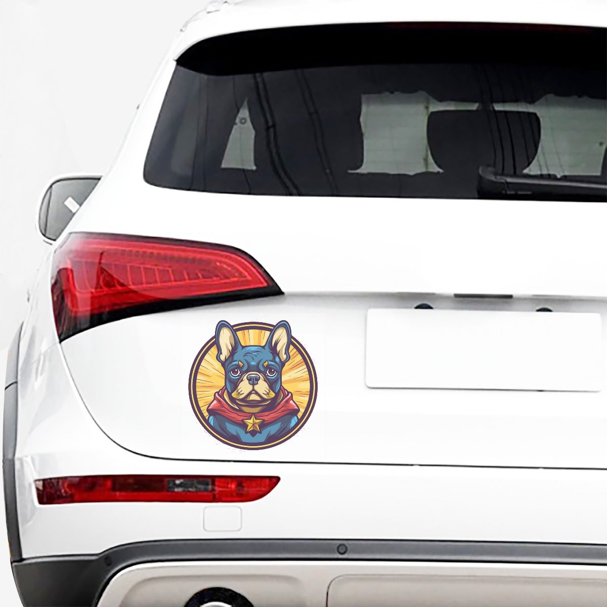 Majestic Frenchie Car Sticker - Unleash Your Inner Power