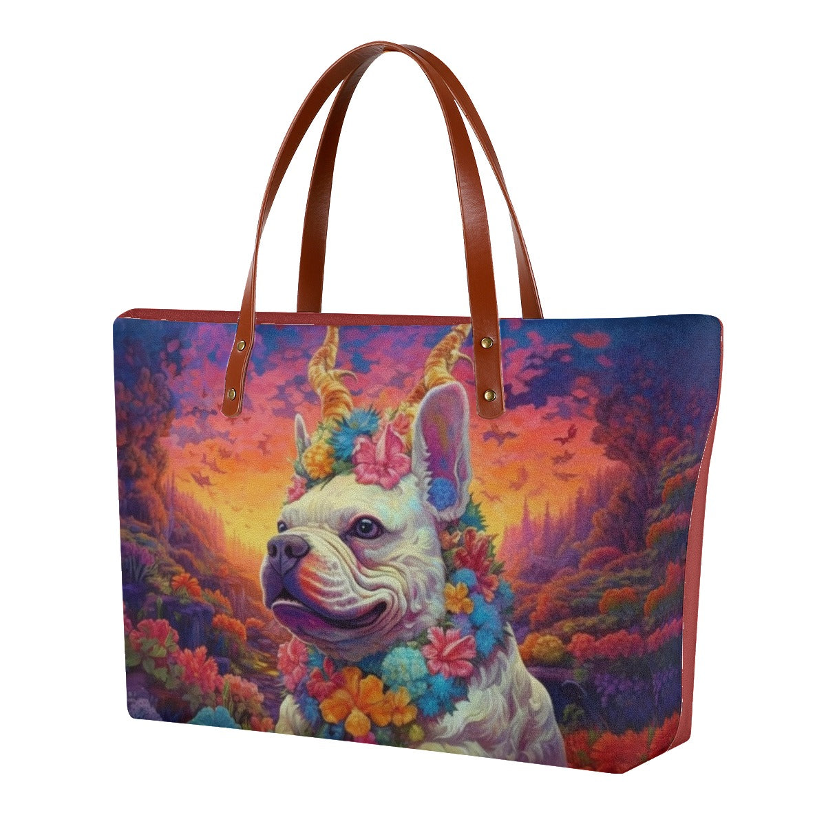 Unicorn Frenchie Women's Tote Bag - Magical and Spacious Addition for Frenchie Enthusiasts