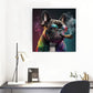 Smoking Frenchie - Framed poster by Frenchie Shop