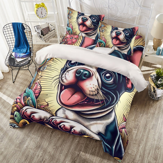 Gizmo- Duvet Cover Set for Boston Terrier lovers