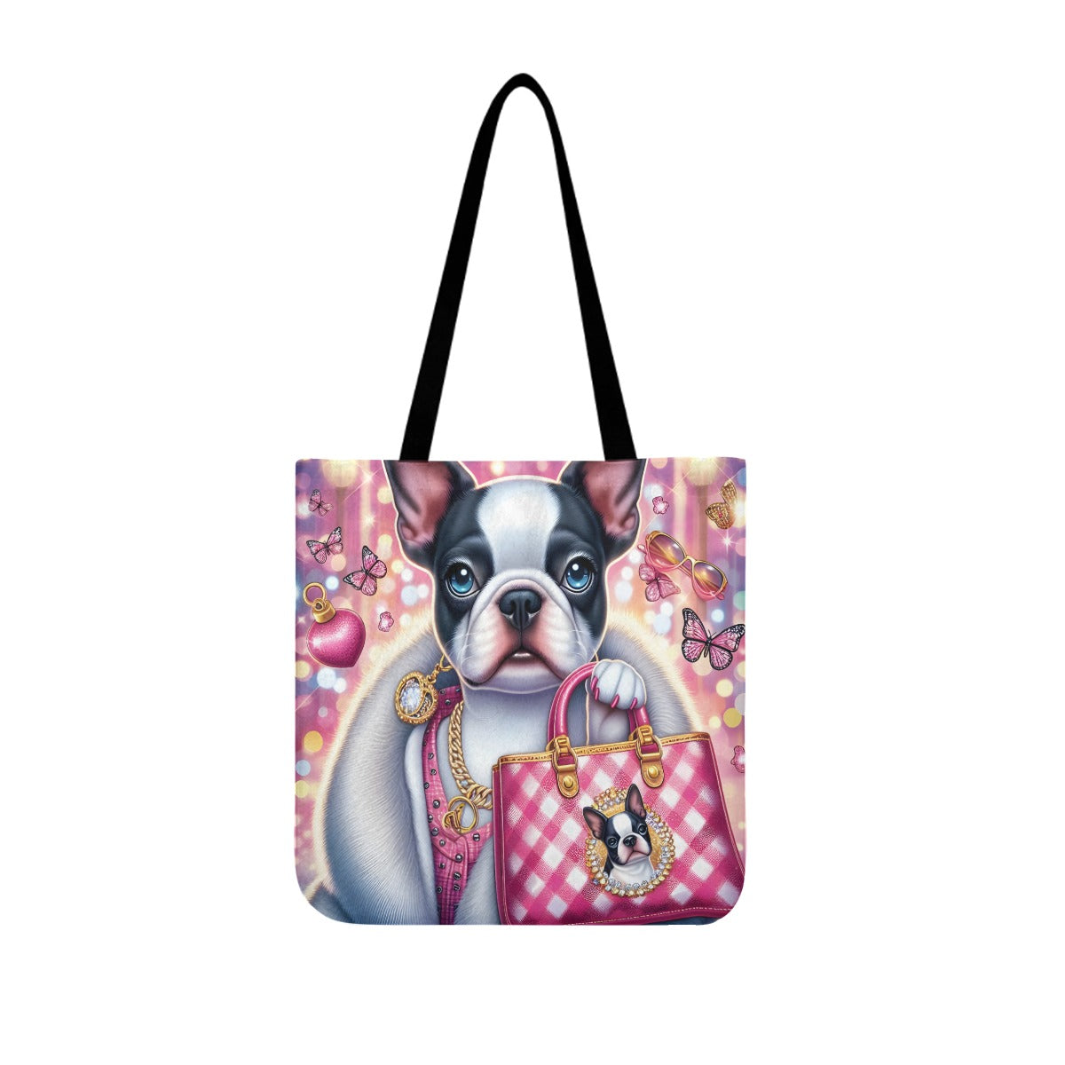 Bruno - Cloth Tote Bags for Boston Terrier lovers