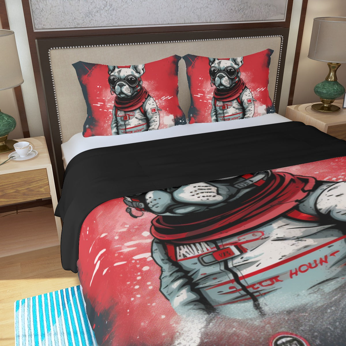 Dynamic Frenchie Duvet Cover Set - Sleep with Resilience