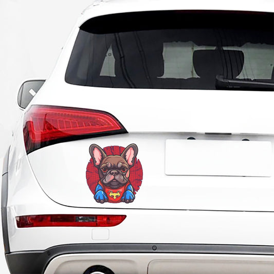 Robust Frenchie-Themed Car Sticker