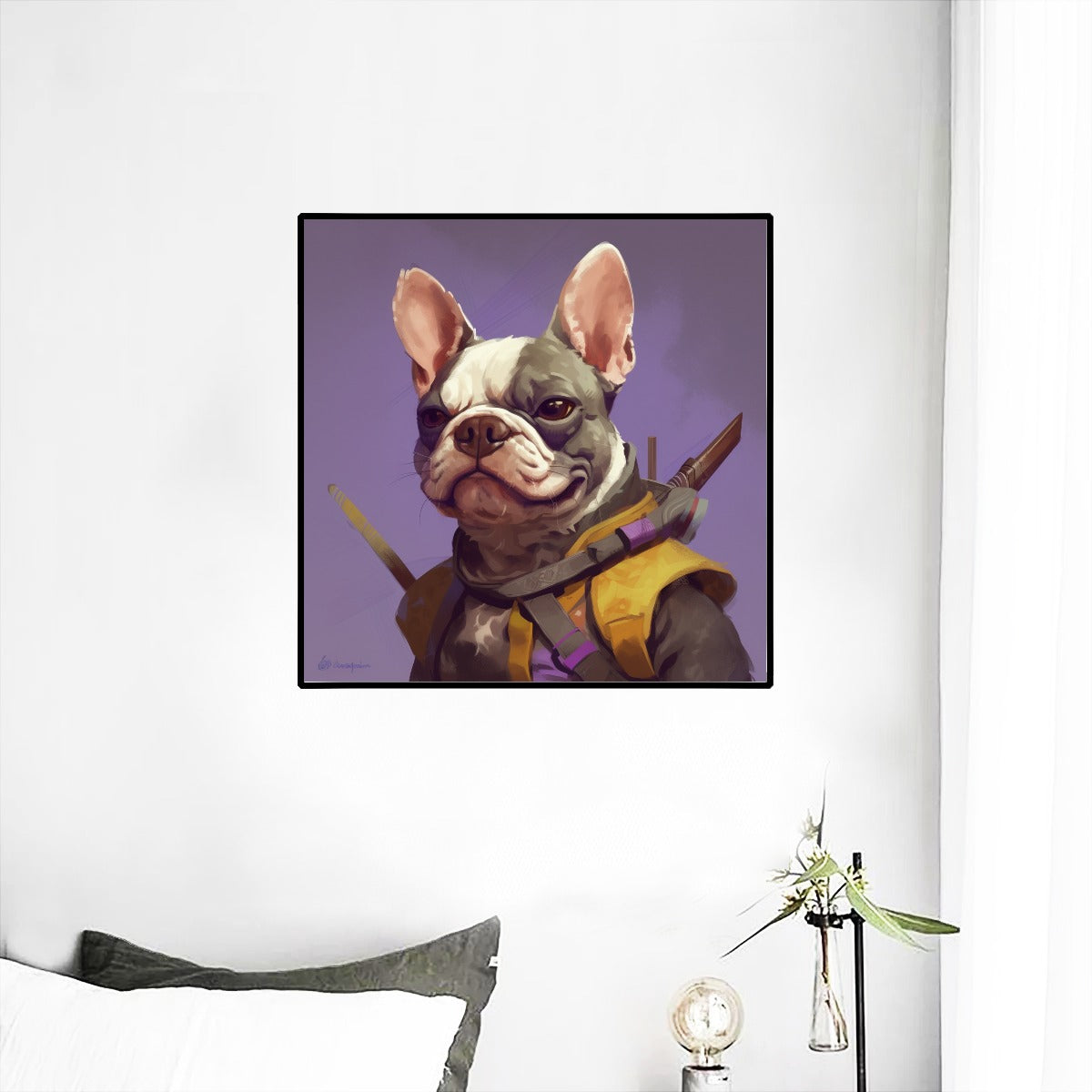 Sharp-Frenchie Wall Mural - Empower Your Space